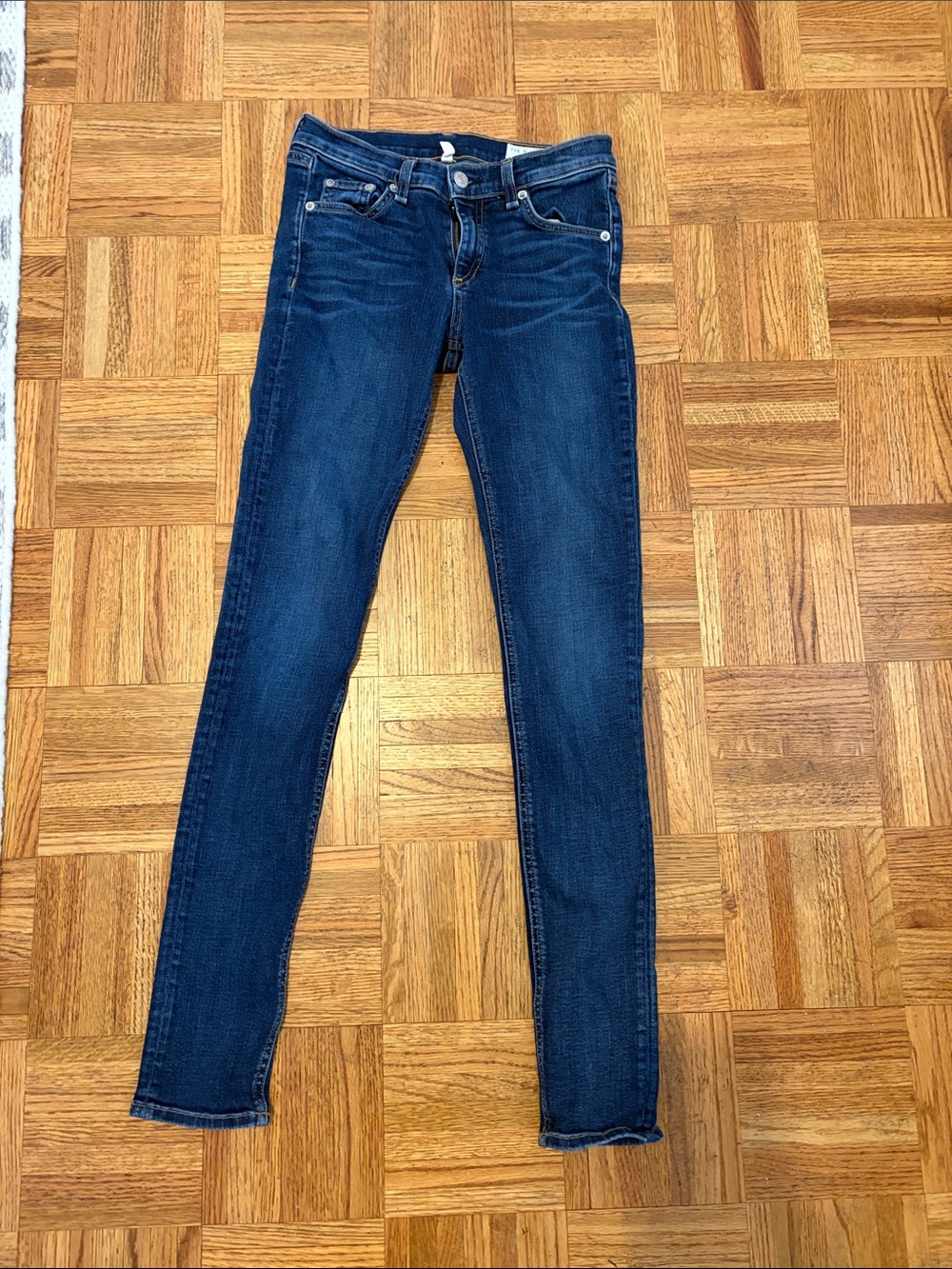 Slim Dark Wash Women's Jeans - Navy Blue